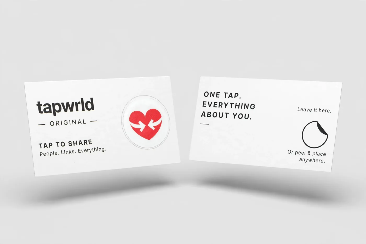 Tapwrld card front and back